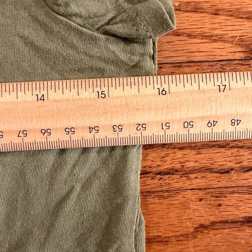 Old Navy Live Happy Sunrise to Sunset Floral Cotton‎ Olive Short Sleeve Tee L